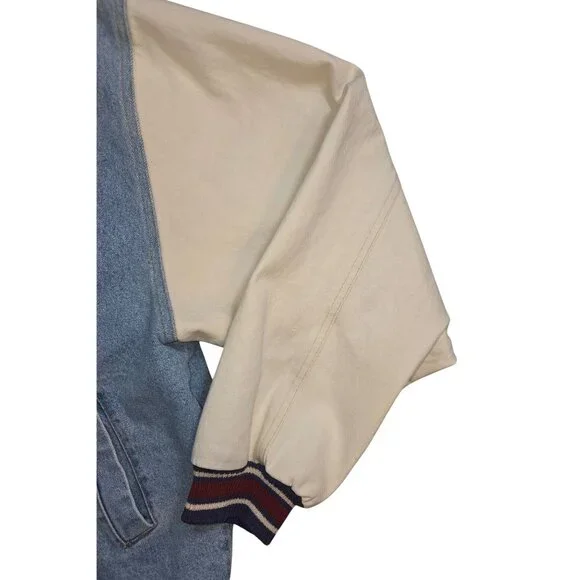 Vintage Bum Equipment Jacket Men's Varsity Bomber Denim Letterman Size L